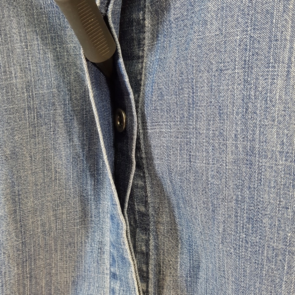 EILEEN FISHER DENIM STIRT DRESS (XS/TP) Blue Midi - Picture 4 of 8